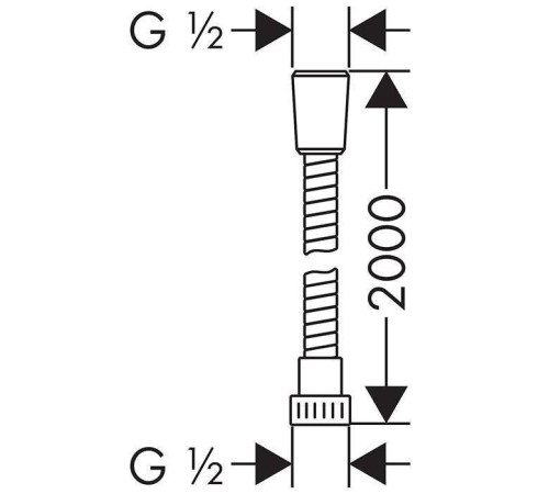 Шланг для душа Hansgrohe Metaflex 2 м 28264000