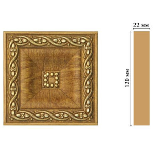 Вставка декоративная Decomaster D208-4 120x120x22 мм D208-4
