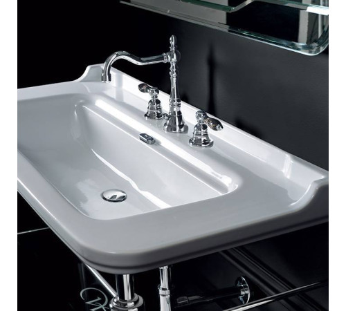 Раковина Kerasan Waldorf 120х55 см 1 отверстие белый/бронза 4144K1bi/cr*1 / 811393br