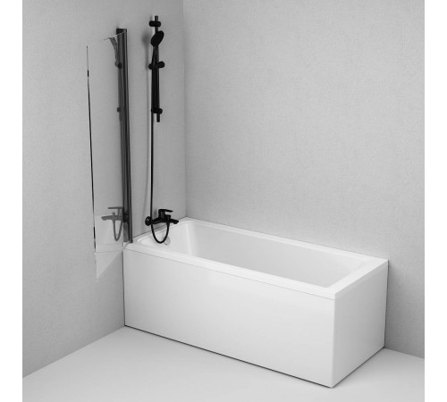 Шторка для ванны AM.PM Gem 80х140 см поворотная W90BS-D080-140BT