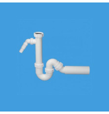 Сифон трубный McAlpine S-образный 1 1/2 х 40 мм с адаптером для бытовой техники MRSK4A