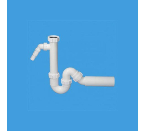 Сифон трубный McAlpine S-образный 1 1/2 х 40 мм с адаптером для бытовой техники MRSK4A