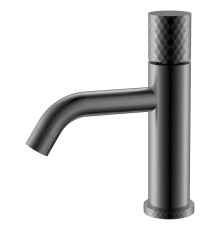 Смеситель для раковины Boheme Stick Diamond высота излива 7.6 см оружейная сталь 121-GM