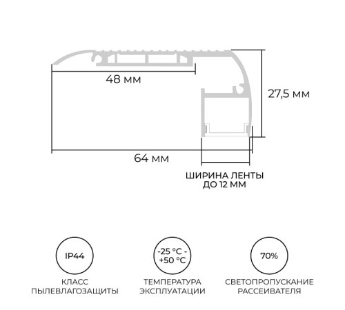 Короб для ступеней Apeyron Electrics 08-65