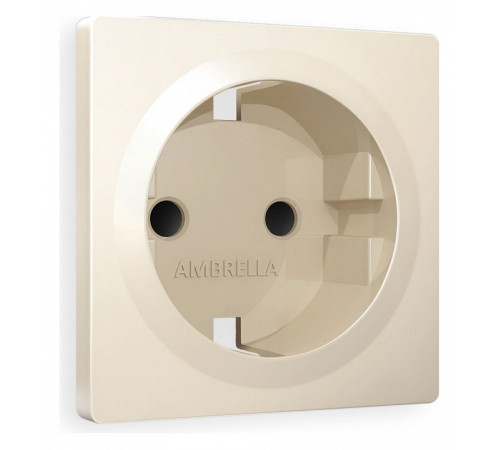 Накладка для розетки с заземлением и со шторками Ambrella Volt Quant AP3270