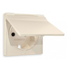 Накладка для розетки влагозащищенной с заземлением и со шторками с крышкой Ambrella Volt Quant AP3280