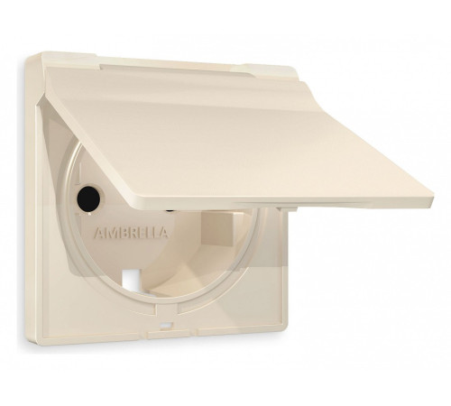 Накладка для розетки влагозащищенной с заземлением и со шторками с крышкой Ambrella Volt Quant AP3280