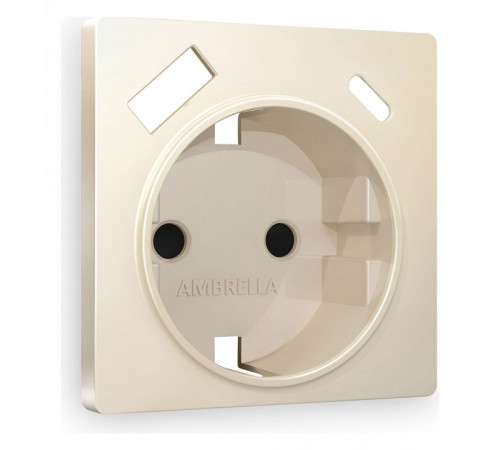 Накладка для розетки с заземлением и со шторками и 2хUSB type A и C Ambrella Volt Quant AP3300