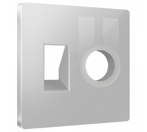 Накладка для ТВ-розетки и RJ-11 или RJ-45 Ambrella Volt ALFA AP4125