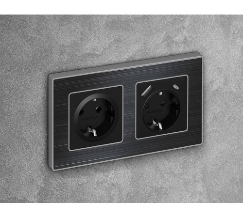 Накладка для розетки с заземлением Ambrella Volt Quant AP8060