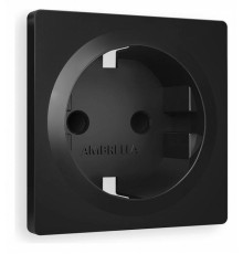Накладка для розетки с заземлением и со шторками Ambrella Volt Quant AP8070