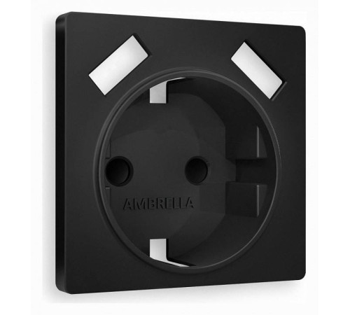 Накладка для розетки с заземлением и со шторками и 2хUSB type A Ambrella Volt Quant AP8090