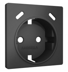 Накладка для розетки с заземлением и со шторками и 2хUSB type С Ambrella Volt ALFA AP9105
