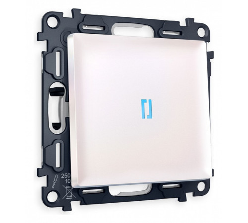 Выключатель одноклавишный с подсветкой без рамки Ambrella Volt Quant MA202020
