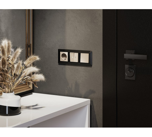 Выключатель двухполюсной самовозвратный без рамки Ambrella Volt MA MA321050