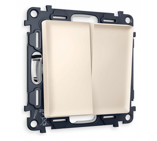 Выключатель двухклавишный без рамки Ambrella Volt Quant MA323010