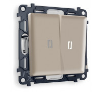 Выключатель двухклавишный с подсветкой без рамки Ambrella Volt Quant MA364015