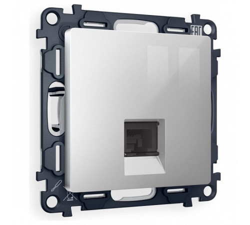 Розетка Ethernet RJ-45 и со шторками, без рамки Ambrella Volt ALFA MA412005