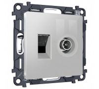 ТВ-розетка и розетка Ethernet RJ-45 без рамки Ambrella Volt ALFA MA412510
