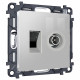 ТВ-розетка и розетка Ethernet RJ-45 без рамки Ambrella Volt ALFA MA412510