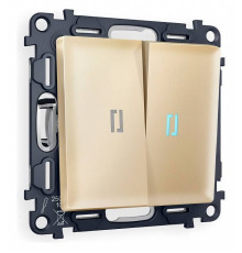 Выключатель проходной двухклавишный с подсветкой Ambrella Volt Quant MA604040