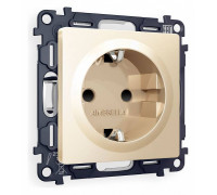 Розетка с заземлением и со шторкой, без рамки Ambrella Volt Quant MA607010