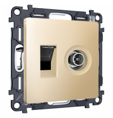 ТВ-розетка и розетка Ethernet RJ-45 без рамки Ambrella Volt ALFA MA612510