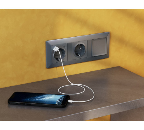 Выключатель двухполюсной самовозвратный без рамки Ambrella Volt MA MA651050