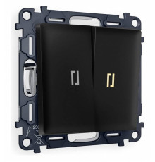 Выключатель двухклавишный с подсветкой без рамки Ambrella Volt Quant MA804010