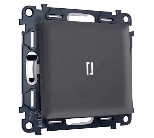 Выключатель самовозвратный одноклавишный с подсветкой, без рамки Ambrella Volt MA MA902055