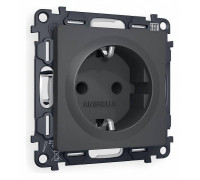 Розетка с заземлением и со шторкой, без рамки Ambrella Volt Quant MA907010