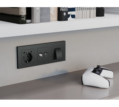 Розетка с заземлением и 2хUSB type C, без рамки Ambrella Volt ALFA MA910510