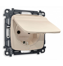 Розетка влагозащищенная с заземлением и со шторкой, без рамки с крышкой Ambrella Volt Quant MO328010