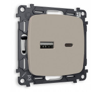 Розетка 2хUSB type A и C без рамки Ambrella Volt Quant MO371010