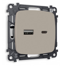 Розетка 2хUSB type A и C без рамки Ambrella Volt Quant MO371010