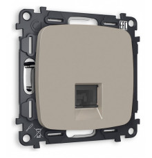 Розетка Ethernet RJ-45 и со шторками, без рамки Ambrella Volt Quant MO372010