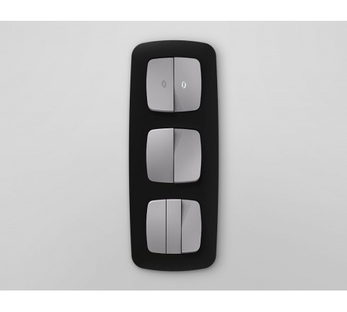 Выключатель перекрестный двухклавишный без рамки Ambrella Volt OMEGA MO503030