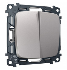 Выключатель перекрестный двухклавишный без рамки Ambrella Volt OMEGA MO503030