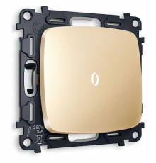 Выключатель проходной одноклавишный с подсветкой без рамки Ambrella Volt Quant MO602035