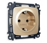 Розетка с заземлением и со шторкой, без рамки Ambrella Volt Quant MO607010