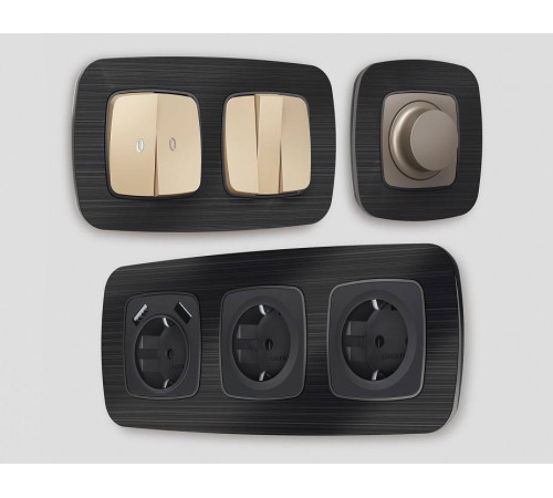 Рамка на 1 пост Ambrella Volt Radian Металл OF580501