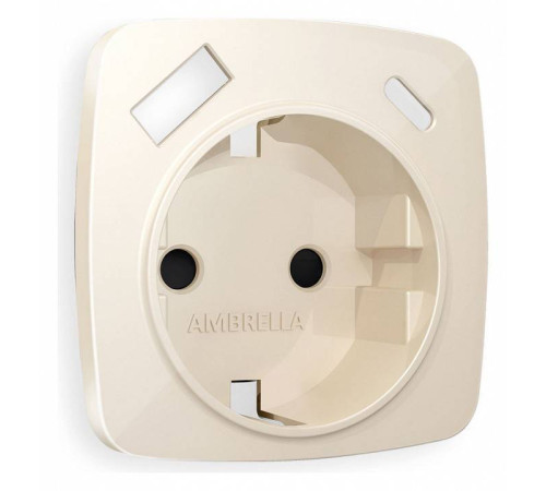 Накладка для розетки с заземлением и со шторками и 2хUSB type A и C Ambrella Volt Quant OP3100