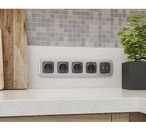 Клавиши для выключателя двухклавишного c подсветкой Ambrella Volt Quant OP9040