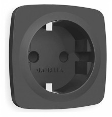 Накладка для розетки с заземлением и со шторками Ambrella Volt Quant OP9070
