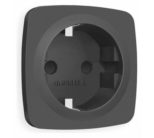 Накладка для розетки с заземлением и со шторками Ambrella Volt Quant OP9070