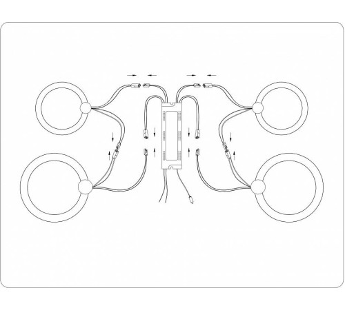 Потолочная светодиодная люстра Ambrella light FA FA3811 108 Вт с пультом FA3811