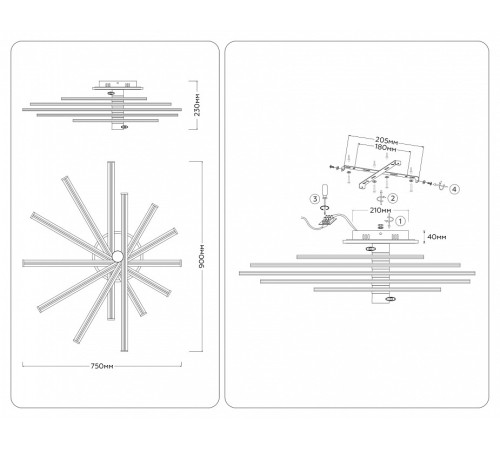 Потолочная люстра Ambrella Light COMFORT FL6244