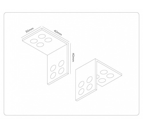 Соединитель угловой внутренний для треков встраиваемых Ambrella Light TRACK SYSTEM GL2020