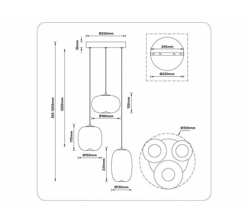 Подвесной светильник Ambrella Light LH LH11099