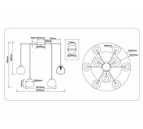 Подвесная люстра Ambrella Light LH LH51001